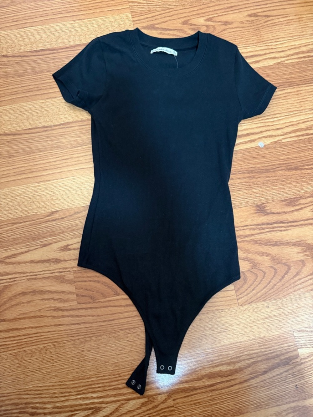 Abercrombie & Fitch, Black Short-Sleeve Snap-Closure Bodysuit, Medium
